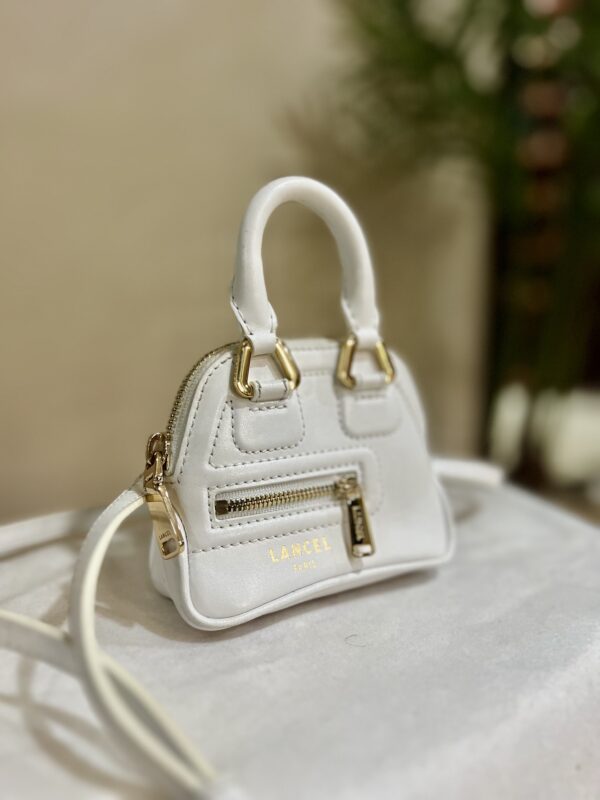 Mini sac cuir Bugatti Lancel Blanc – Image 2