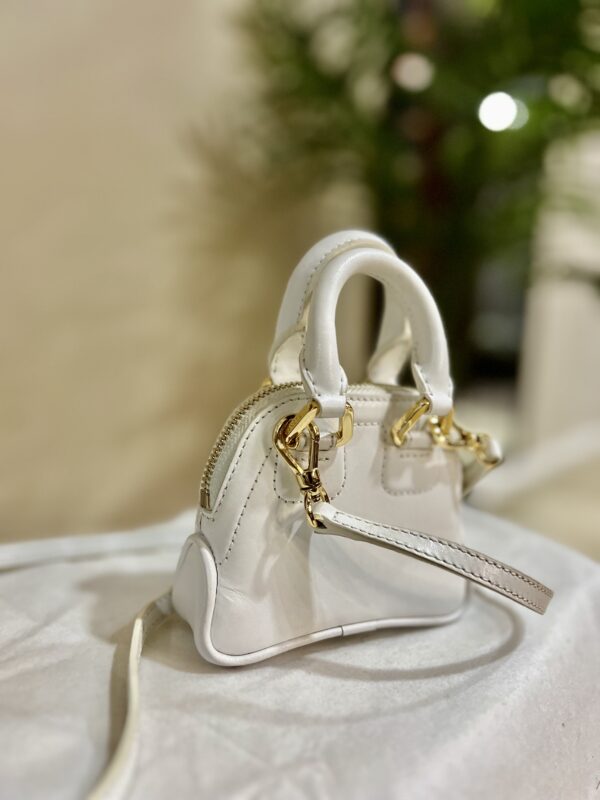 Mini sac cuir Bugatti Lancel Blanc – Image 3