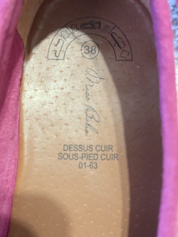 Mocassin en daim, dessus cuir, sous pied cuir – Image 3