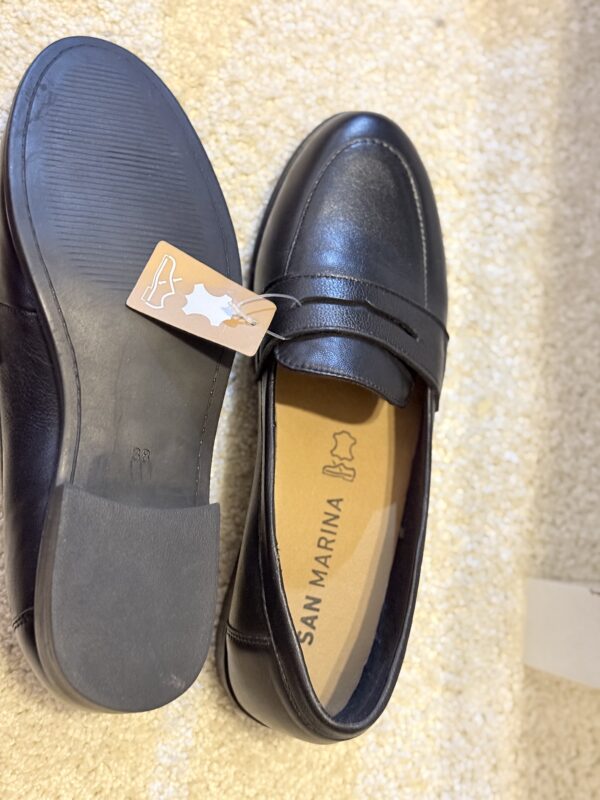 Mocassin en cuir noir San marina
